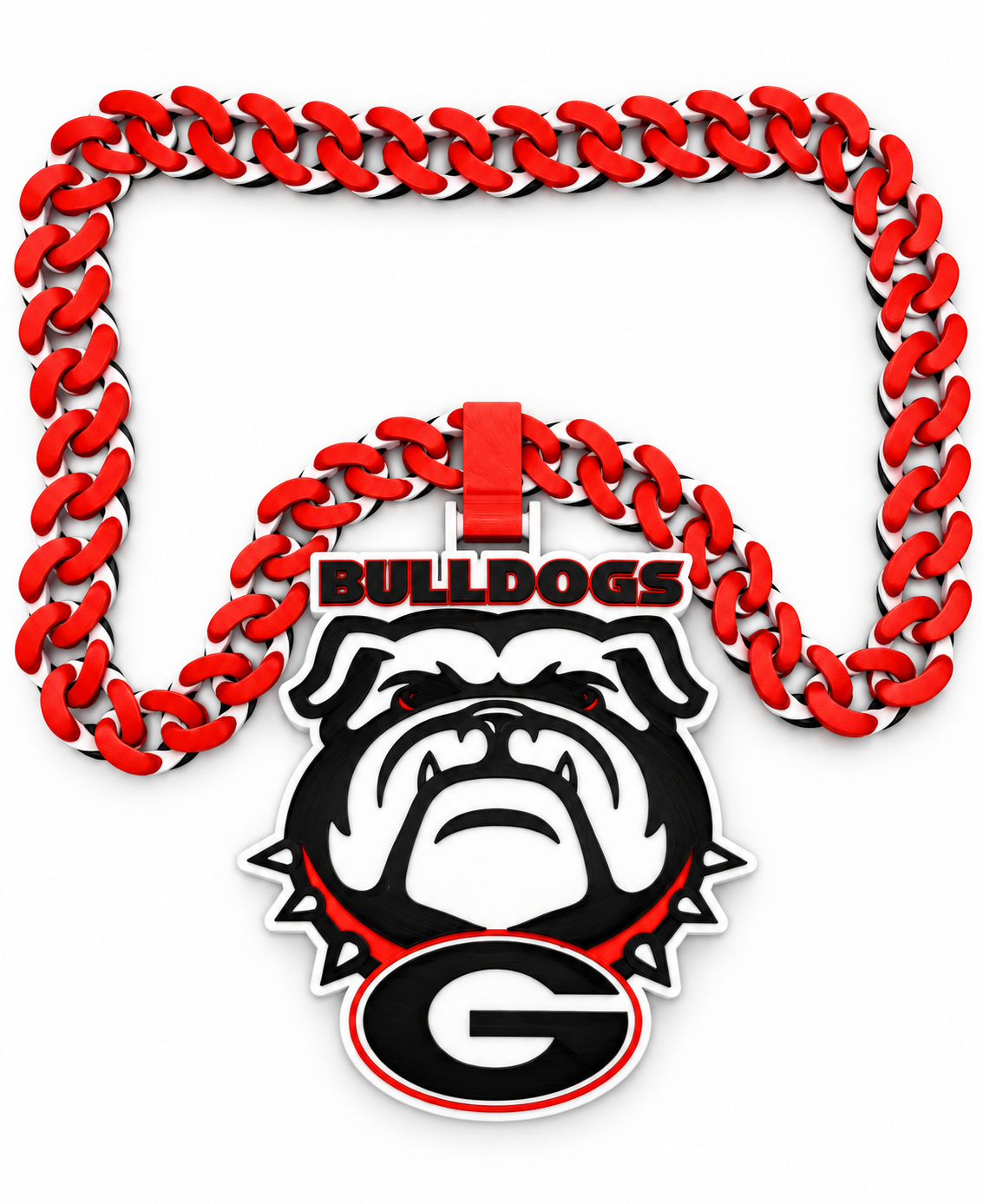 Georgia Bulldogs Fan Chain Necklace