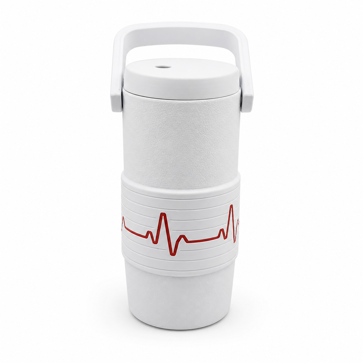 12 oz Slim Nurse Can Holder with Lid | Heartbeat Nurse Drink Holder