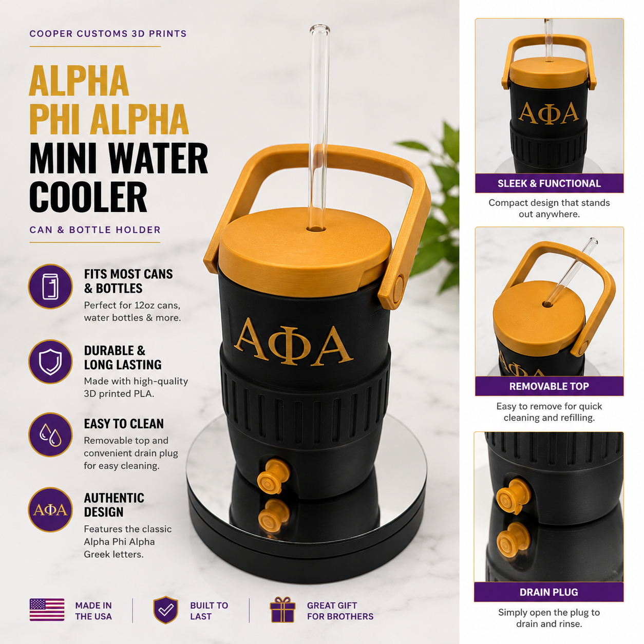 Alpha Phi Alpha Mini Cooler Can Holder