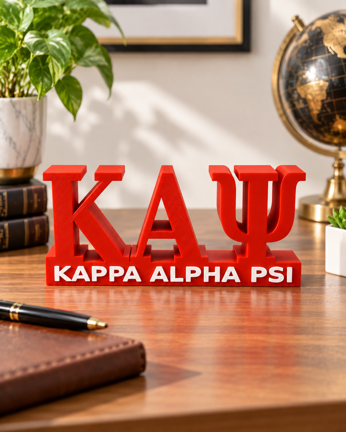 Kappa Alpha Psi 3D Printed Desk Sign – Greek Letter Fraternity Decor
